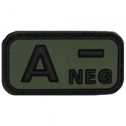 MFH Patch Black-OD green Vércsoport 3D A-