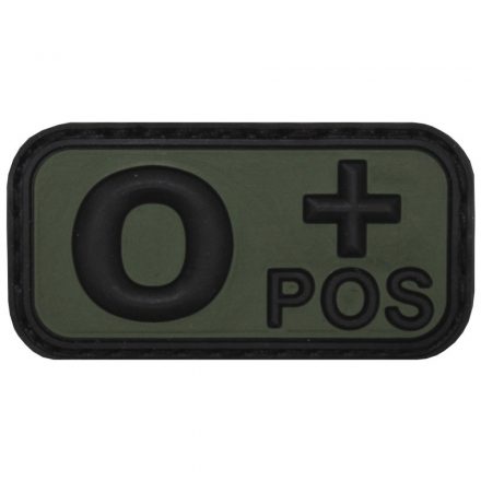 MFH Patch Black-OD green Vércsoport 3D 0+